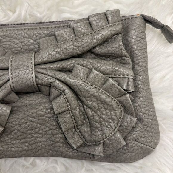 Vintage Red by Marc Ecko Gray Bow Clutch - Picture 7 of 10